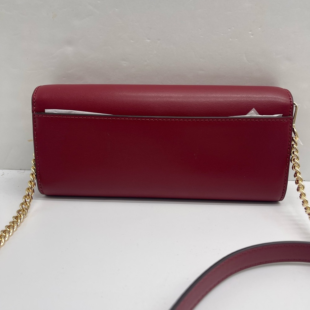 MICHAEL KORS Jet Set Md Leather Flap Clutch Crossbody Shoulder Bag Wallet
Cherry - Picture 5 of 16